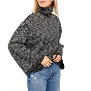 We The Free Size Medium Sunny Days Mock Neck Sweater Night Star Combo Top